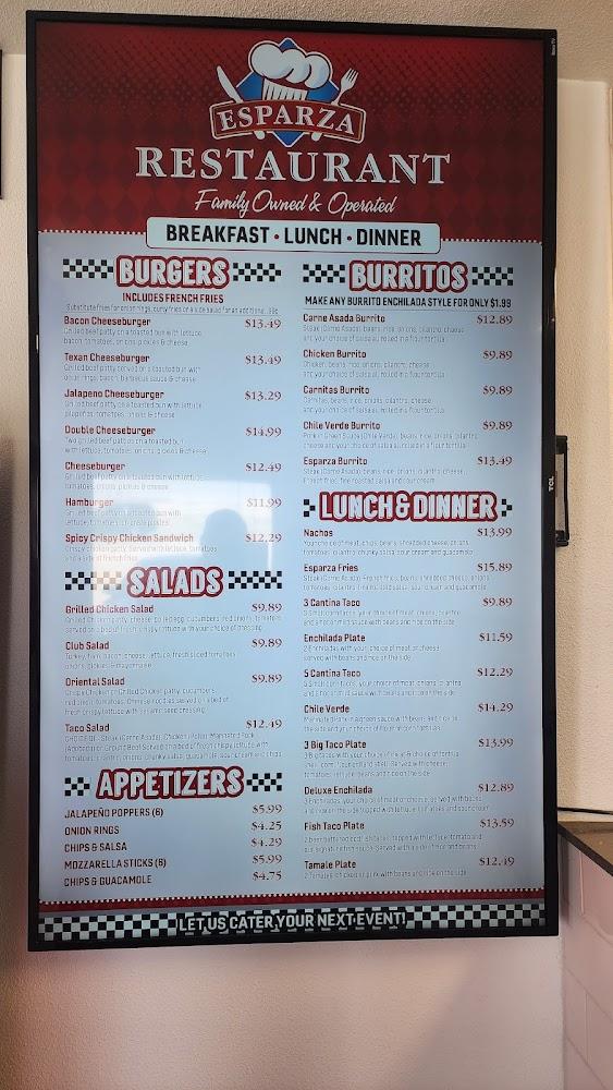 Esparza Restaurant Menu image 2